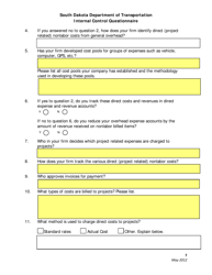 SD Form 2225 Internal Control Questionnaire - South Dakota, Page 7