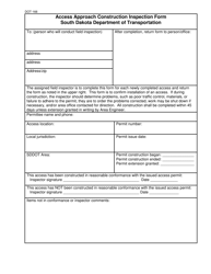 SD Form 2232 (DOT-166) Application for Highway Access Permit - South Dakota, Page 5