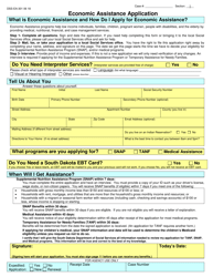Document preview: Form DSS-EA-301 Economic Assistance Application - South Dakota