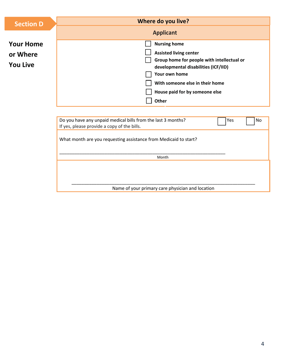 Form DSS-EA-240D Application for Medical Assistance for Workers With Disabilities - South Dakota, Page 4