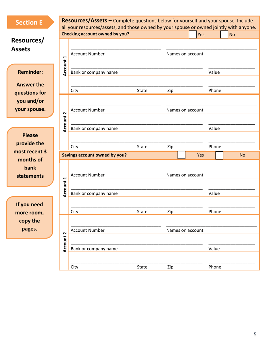 Form DSS-EA-240D Application for Medical Assistance for Workers With Disabilities - South Dakota, Page 5