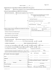 Form LB-0936 Application for Permission to Install a Boiler or Pressure Vessel (Lethal Service) - Tennessee, Page 2
