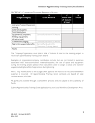 Form LB-3249 Apprenticeship Training Grant Application - Tennessee, Page 5