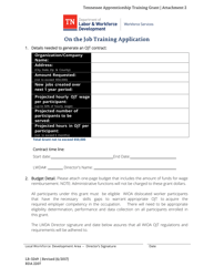 Form LB-3249 Apprenticeship Training Grant Application - Tennessee, Page 7