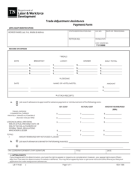 Document preview: Form LB-1116 Job Search Payment Form - Tennessee