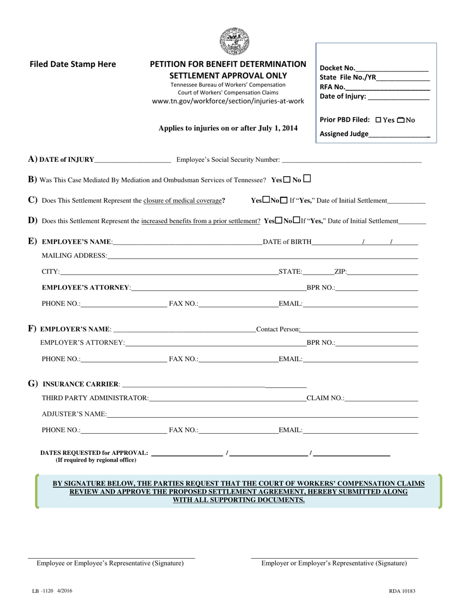 Form LB-1120 - Fill Out, Sign Online and Download Fillable PDF ...