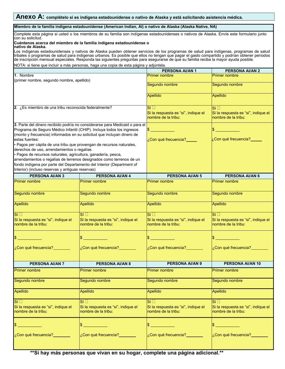 Formulario DSS-EA-301 Solicitud De Asistencia Economica - South Dakota (Spanish), Page 13