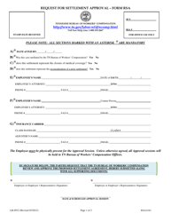 Document preview: Form LB-0932 (RSA) Request for Settlement Approval - Tennessee