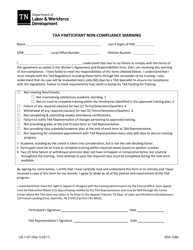 Document preview: Form LB-1107 Taa Participant Non-compliance Warning - Tennessee