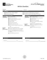 Document preview: Form LB-1084 Resea Checklist - Tennessee