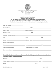 Document preview: Form LB-0280 (C-27) Notice of Controversy - Tennessee