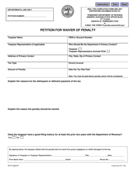 Form RV-F1322701 Petition for Waiver of Penalty - Tennessee