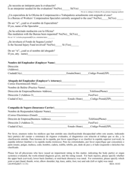 Form LB-0930S Request to Mir Program for a Medical Impairment Rating - Tennessee (English/Spanish), Page 2