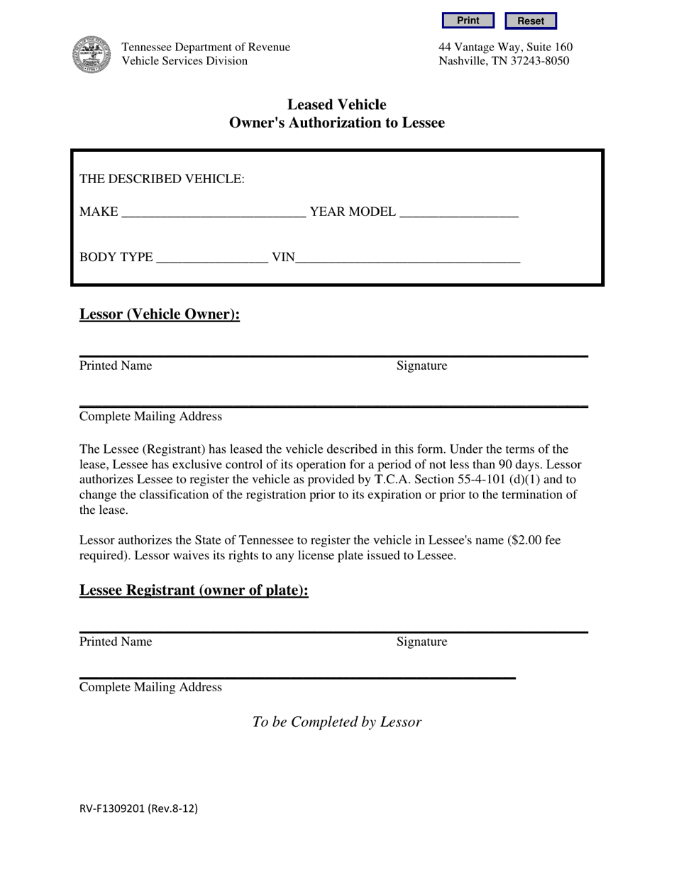 Form RV-F1309201 - Fill Out, Sign Online and Download Fillable PDF ...