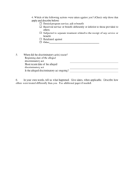 Title VI Complaint Form - Tennessee, Page 2