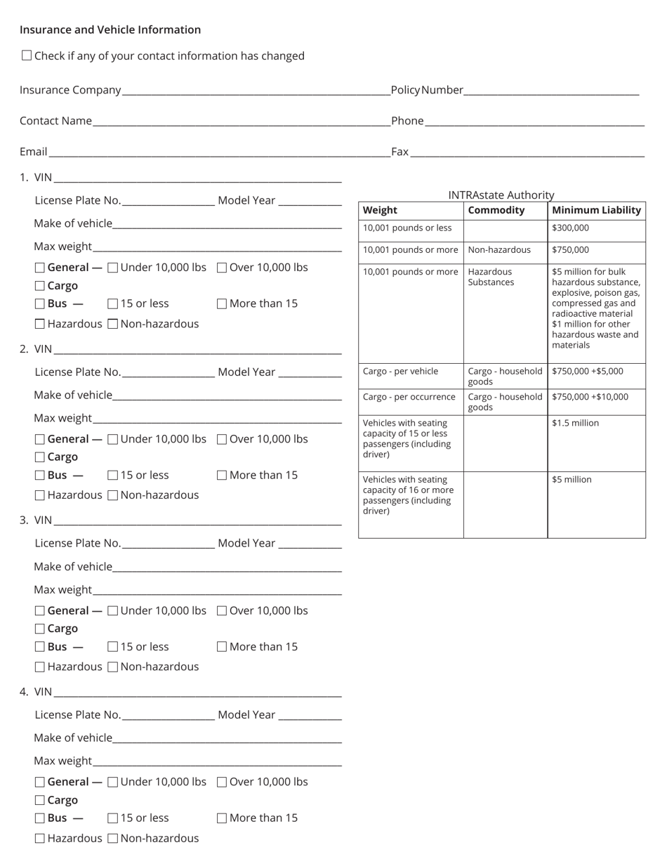 Form RV-F1315501 Application for Intrastate Authority - Tennessee, Page 2
