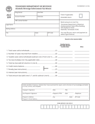 Form RV-R0005501 (ALC109) Alcoholic Beverage Enforcement Tax Return - Tennessee