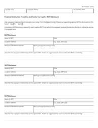 Form RV-F1320201 Financial Institution Franchise and Excise Tax Captive Reit Disclosure - Tennessee