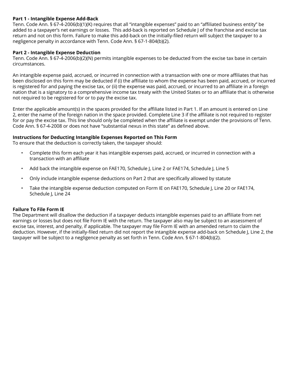 Form IE (RV-F1406701) Intangible Expense Disclosure - Tennessee, Page 3