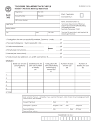 Document preview: Form RV-R005601 (ALC101) Distiller's Alcoholic Beverage Tax Return - Tennessee