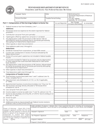 Document preview: Form RV-F1406301 Franchise and Excise Tax Federal Income Revision - Tennessee