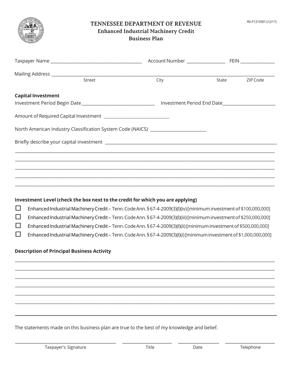 Form RV-F1319301 - Fill Out, Sign Online and Download Printable PDF ...