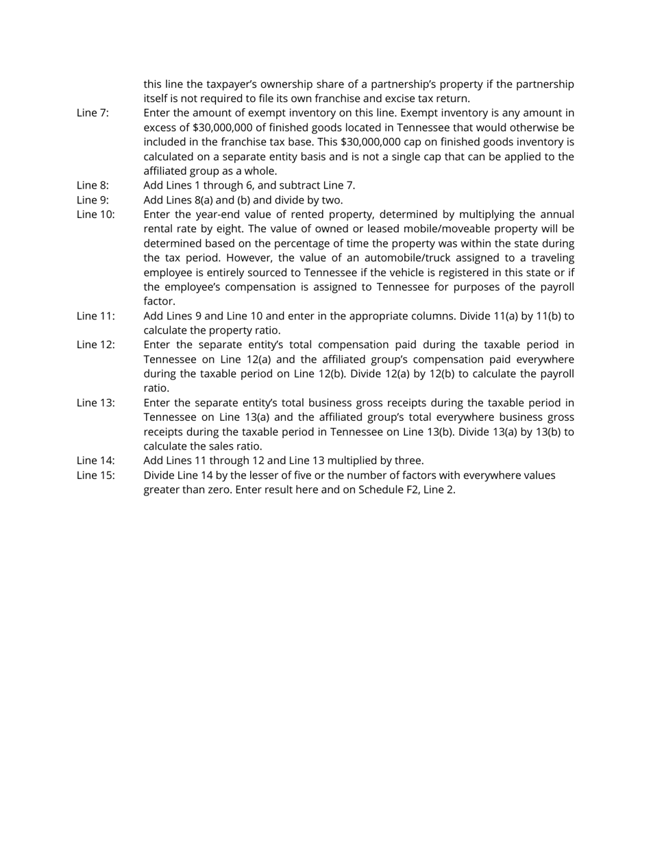 Form RV-F16017 Schedule 174NC, 174SC Apportionment Schedules for Taxpayers Electing to Report Net Worth on a Consolidated Basis - Tennessee, Page 3