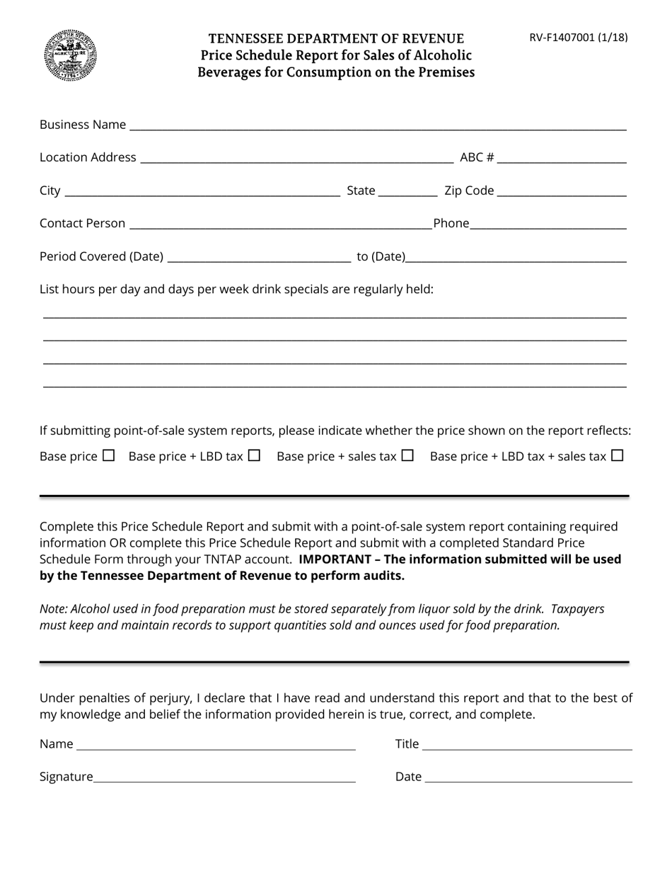Form RVF1407001 Fill Out, Sign Online and Download Printable PDF