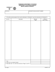 Document preview: Form RV-F1400601 (INH301) Schedule F Inheritance Tax Return Schedule - Miscellaneous Property - Tennessee