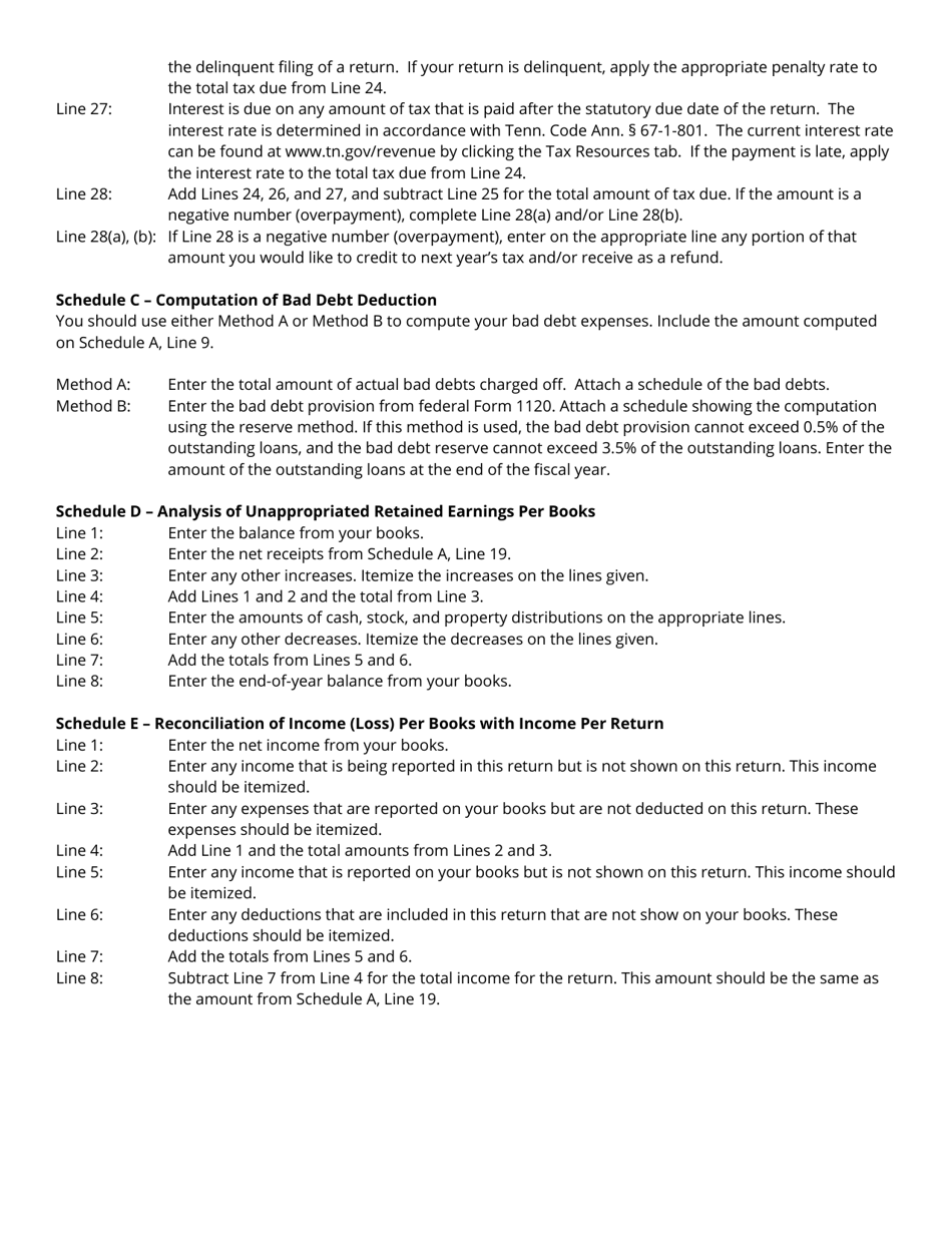 Form FAE175 (RV-R0006301) Production Credit Association Special Privilege Tax Return - Tennessee, Page 4