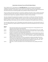 Form SEV501 (RV-R0002001) Severance Tax on All Coal Products Return - Tennessee, Page 2
