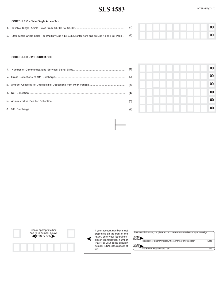 Form RV-R0010701 (SLS458) Tv Programming  Telecommunications Sales and Use Tax Return - Tennessee, Page 3