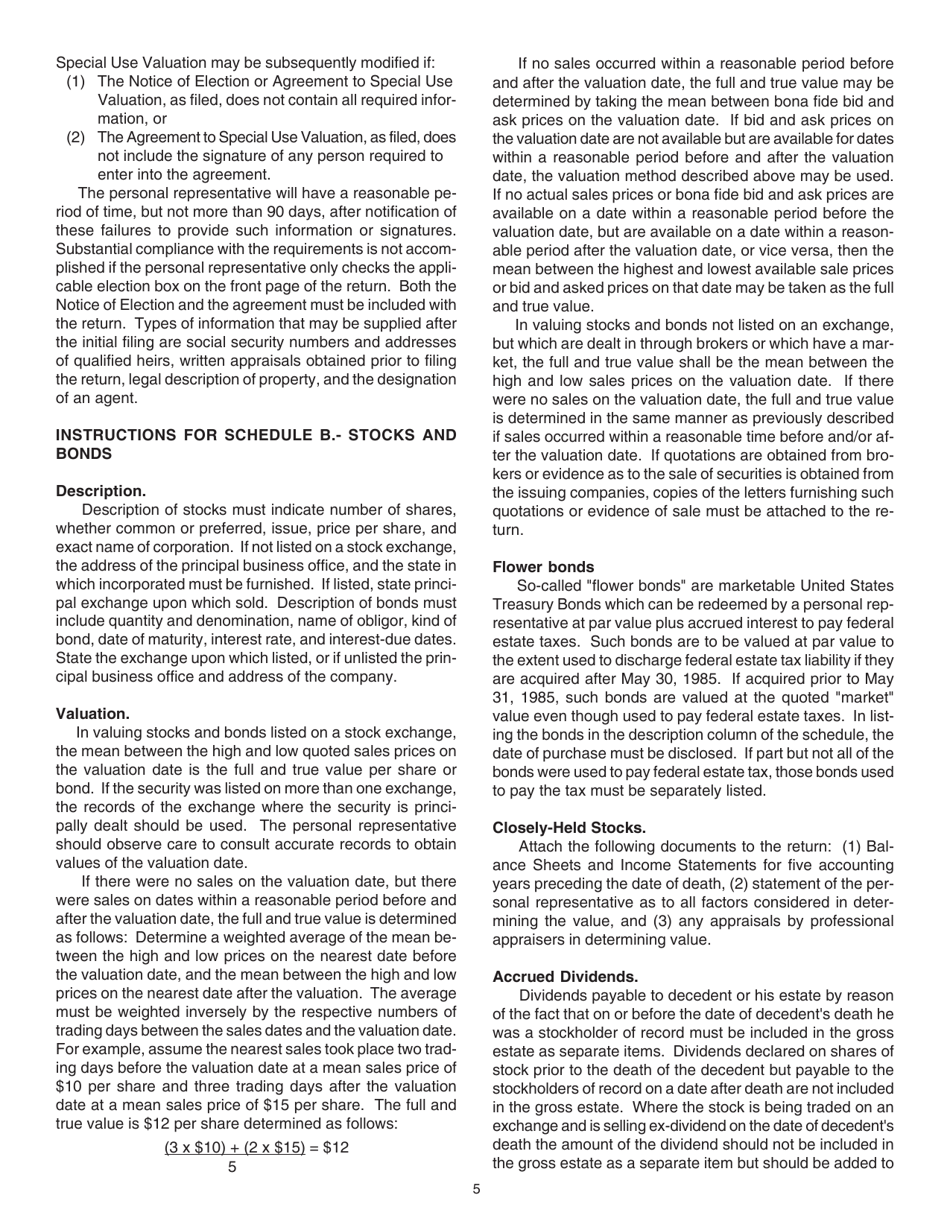 Instructions for Form RV-R0001602, INH301 Inheritance Tax Return - Tennessee, Page 5