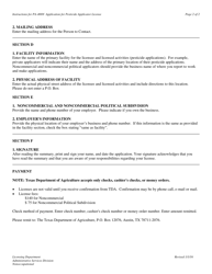 Instructions for Form PA-400N Application for Pesticide Applicator License - Texas, Page 2