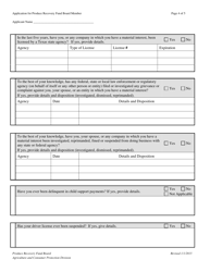 Application for Produce Recovery Fund Board Member - Texas, Page 4