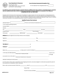 Document preview: Form AS004 Texas Overhead Assessment Exemption Form - Texas
