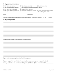 Form CP012 Complaint Form - Texas, Page 2