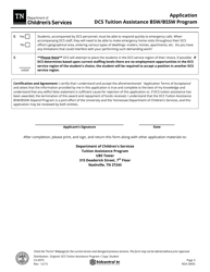 Form CS-0975 Application - Dcs Tuition Assistance Bsw/Bssw Program - Tennessee, Page 3