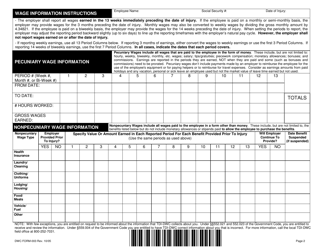 Form DWC003 Employer&#039;s Wage Statement - Texas, Page 2