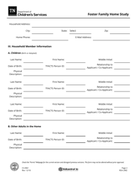 Form CS-0961 Foster Family Home Study - Tennessee, Page 2