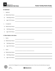 Form CS-0961 Foster Family Home Study - Tennessee, Page 5