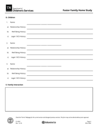 Form CS-0961 Foster Family Home Study - Tennessee, Page 6