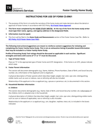 Form CS-0961 Foster Family Home Study - Tennessee, Page 9