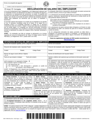 Document preview: Form DWC003S Declaracion De Salario Del Empleador - Texas