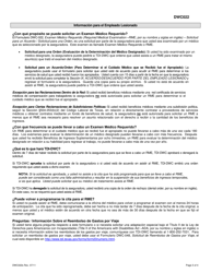 Formulario DWC022S Examen Medico Requerido (Required Medical Examination -rme, Por Su Nombre Y Siglas En Ingles) - Solicitud Para Un Acuerdo/Solicitud Para Una Orden - Texas (Spanish), Page 3