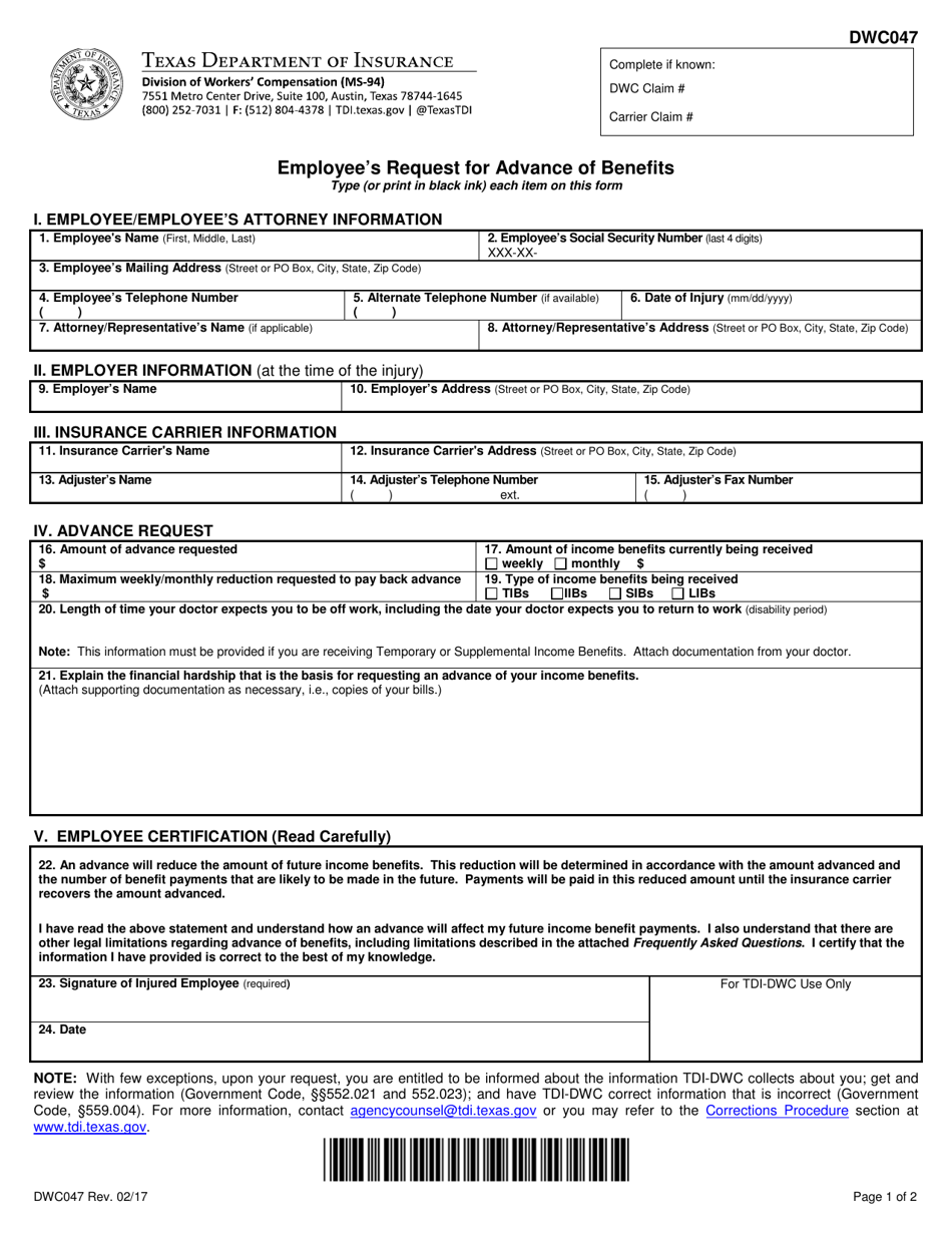 form-dwc047-download-fillable-pdf-or-fill-online-employee-s-request-for