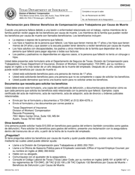 Document preview: Formulario DWC042 Reclamacion Para Obtener Beneficios De Compensacion Para Trabajadores Por Causa De Muerte - Texas (Spanish)