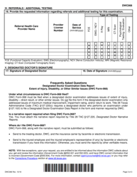 Form DWC068 Designated Doctor Examination Data Report - Texas, Page 3