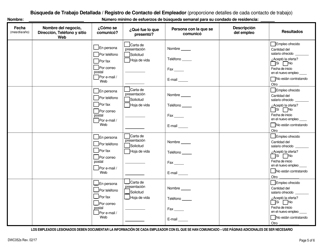 Formulario DWC052 Solicitud Para Recibir Beneficios De Ingresos Suplementarios - Texas (Spanish), Page 5