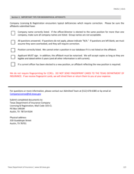 Form FIN352 Biographical Affidavit Checklist for Continuing Care Retirement Communities (Ccrcs) - Texas, Page 2